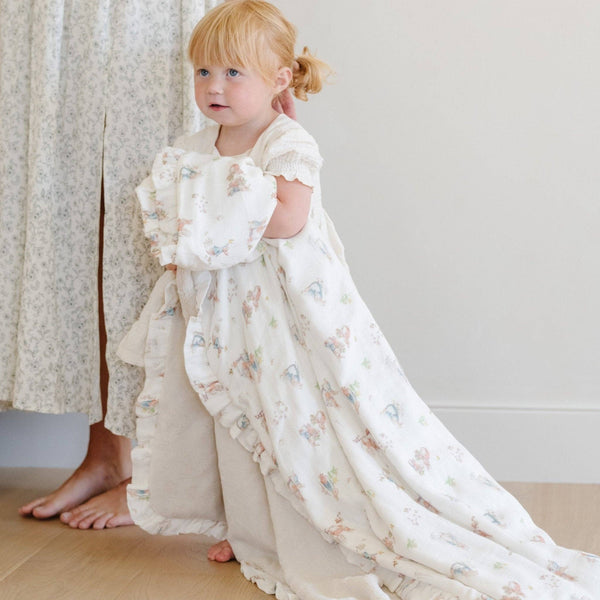 PETER RABBIT™ BAMBOO RAYON MUSLIN/LUSH BLANKETS: Girl - Lulu Bella Boutique