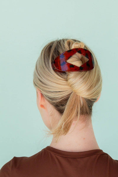 Diamond Cutout Claw Clip: Amber Tortoise - Lulu Bella Boutique