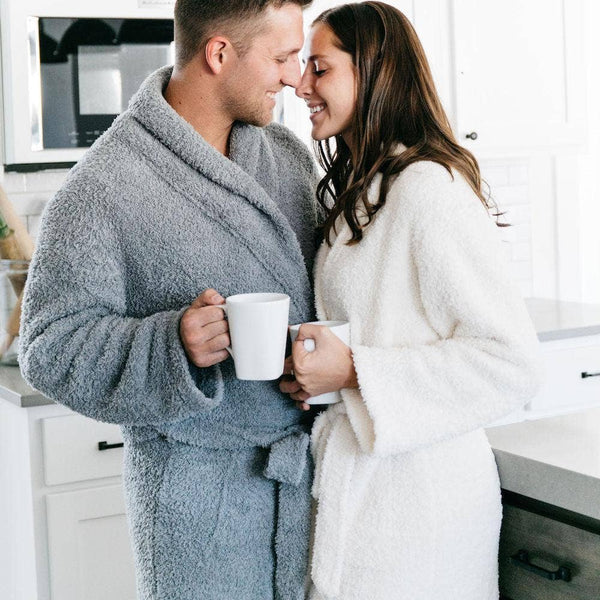 COZY BAMBONI® ROBES: Gray / Large/XL - Lulu Bella Boutique