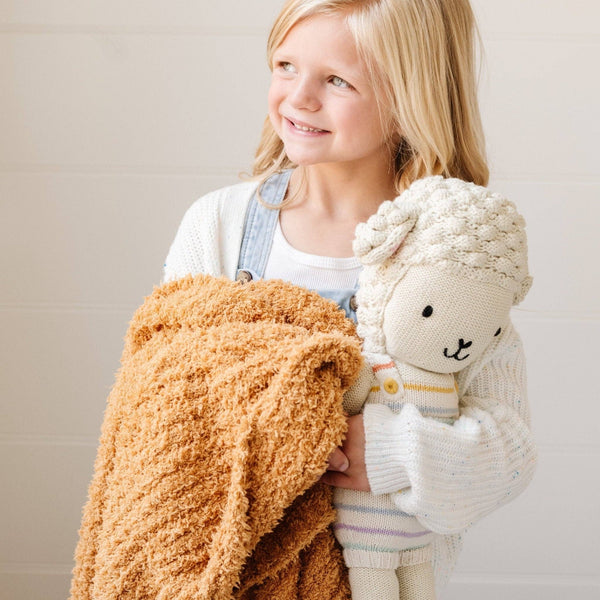 RIBBED BAMBONI® TODDLER BLANKETS: Cameo - Lulu Bella Boutique