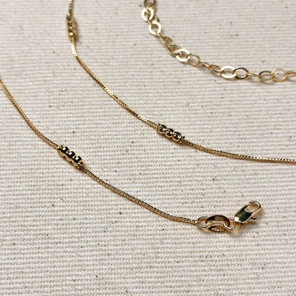 18k Gold Filled Bead Detailed Belly Chain - Lulu Bella Boutique