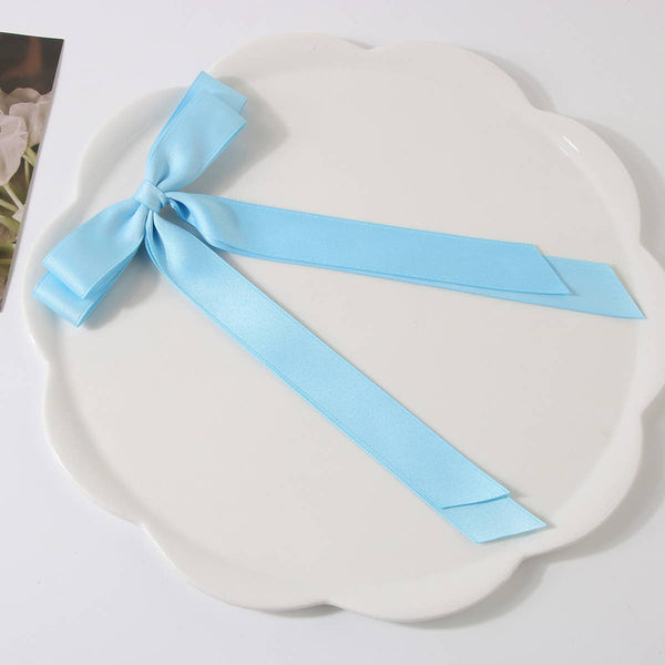 DOUBLE-LAYERED BOW HAIR CLIP_CWAHA1047: DARKKHAKI / (OS) 5 - Lulu Bella Boutique