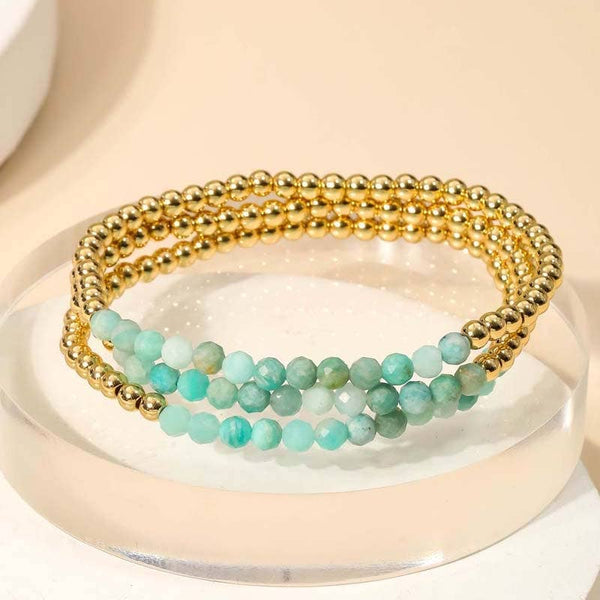 Beaded Stretch Bracelet Set: AMZ - Lulu Bella Boutique