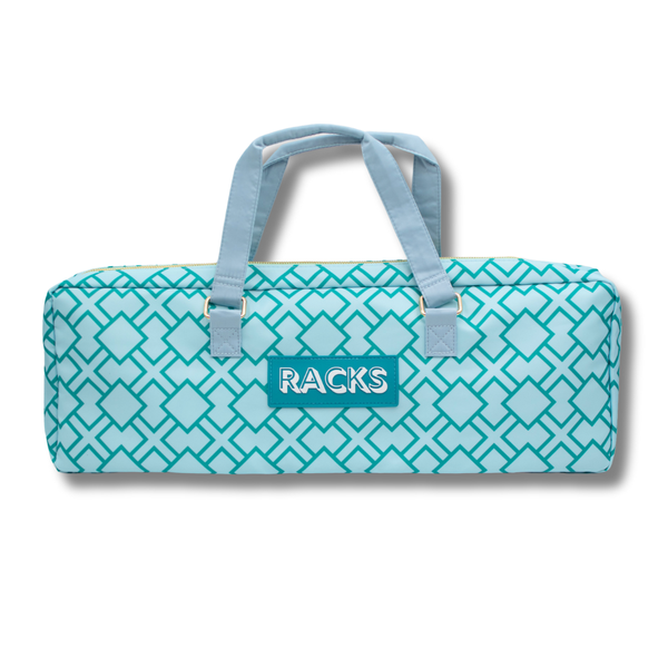Mahjong Rack Bag  |  Fits 20" Racks + Folded Mat : Stripes- Pink & Red Rack Bag