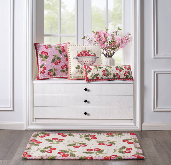 Sweet Cherry Hook Pillow - Suzanne Nicoll - Lulu Bella Boutique