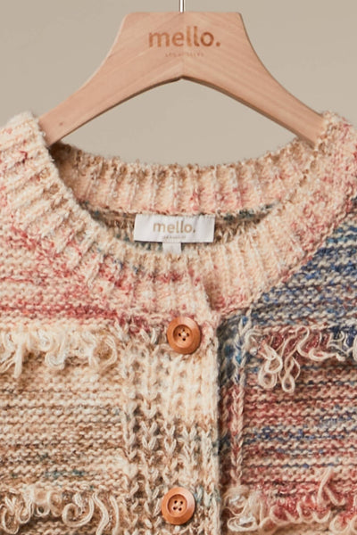 Multi-Color Textured Knit Sweater