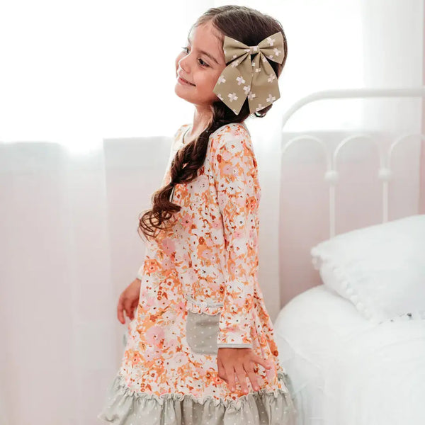 White Stars 4th of July Sailor Hair Bow: Small - Lulu Bella Boutique