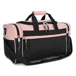 DALIX 21" Blank Sports Duffle Bag Gym Bag Travel Duffel: Pink - Lulu Bella Boutique