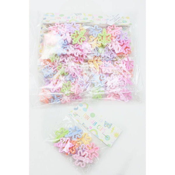 Candy Color Mini Flower Hair Clips: MIX COLOR / ONE - Lulu Bella Boutique