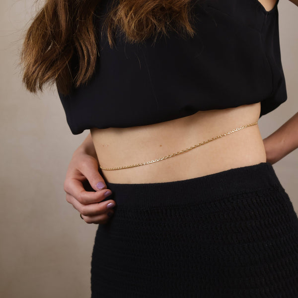 18k Gold Filled Lace Belly Chain - Lulu Bella Boutique