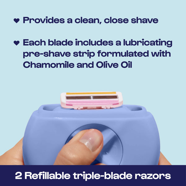 All-in-One Razor - Periwinkle Portable On-the-Go Razor - Lulu Bella Boutique