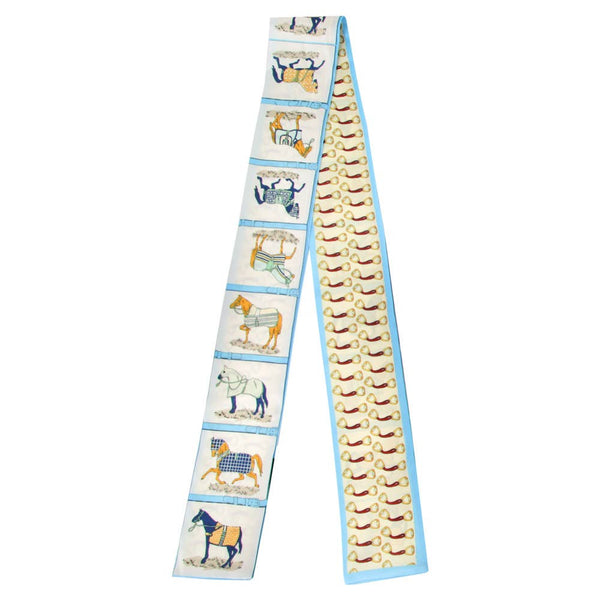 HORSE FRAME SKINNY SCARF, WLLS 184: GRN - Lulu Bella Boutique