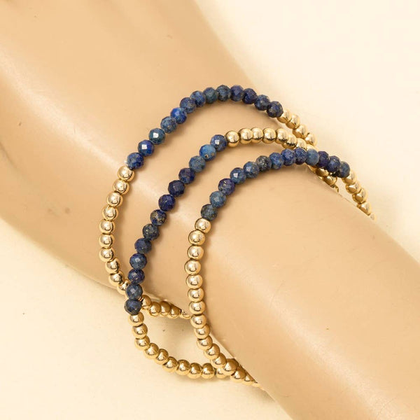 Beaded Stretch Bracelet Set: AMZ - Lulu Bella Boutique