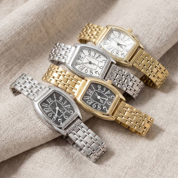 Numbered Rectangle Face Watch: GWH - Lulu Bella Boutique