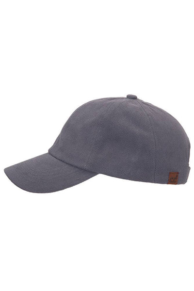 C.C Brushed Twill Baseball Cap: Gray