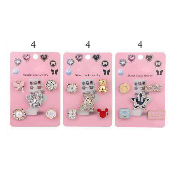 12 SET OF 5 - Smile Face Star LOVE Pin Trendy Charm Jewelry