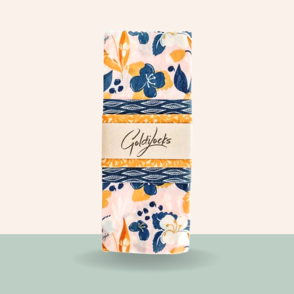 Reusable Beeswax Food Wraps: Amber Blueberry Set of 3: Wholesale - Lulu Bella Boutique