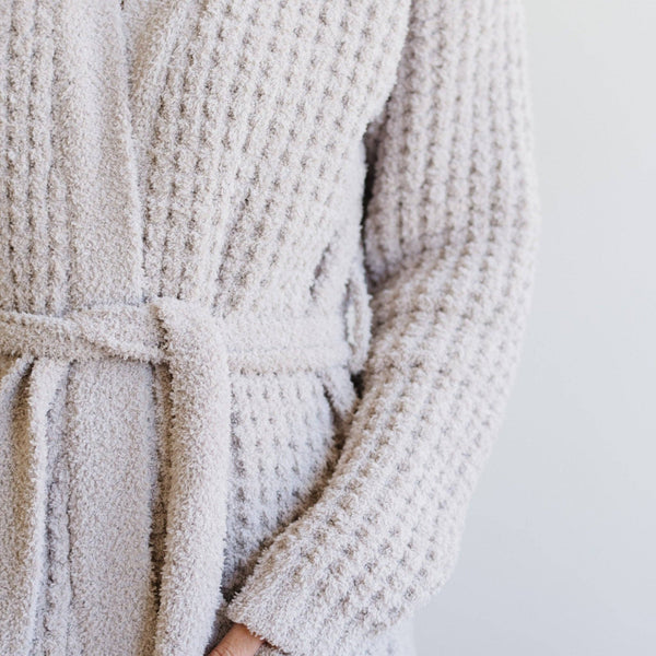WAFFLE KNIT ROBES: Oxford / Large - Lulu Bella Boutique