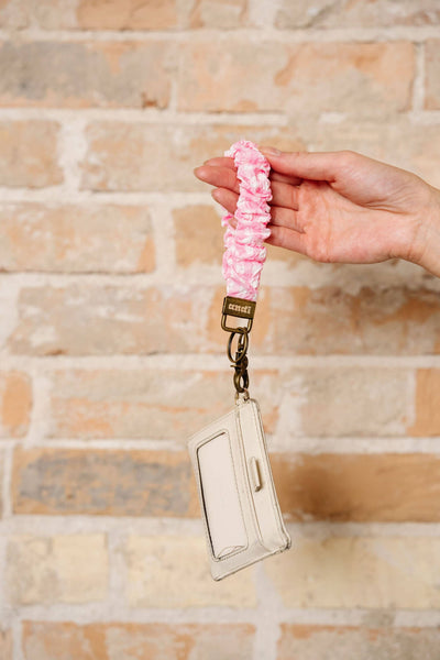 Pink Gingham Keychain