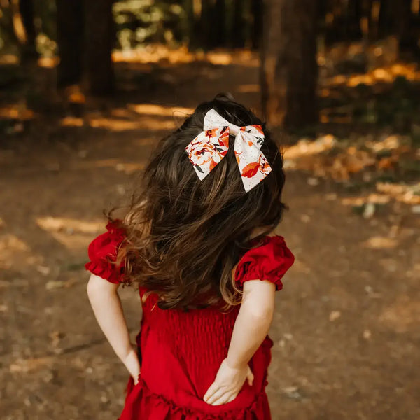 White Stars 4th of July Sailor Hair Bow: Small - Lulu Bella Boutique