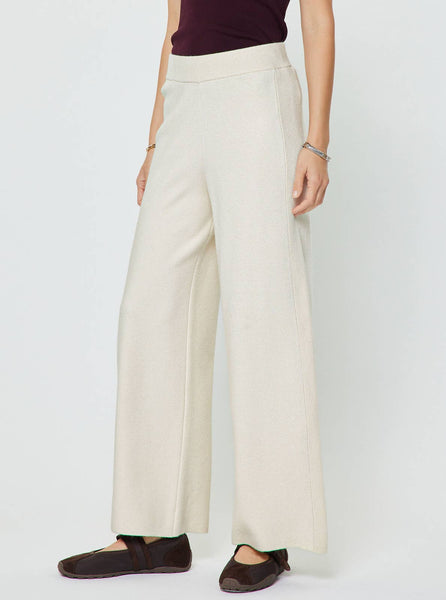 Cropped Hoodie Zip-up Knit Set: Ivory