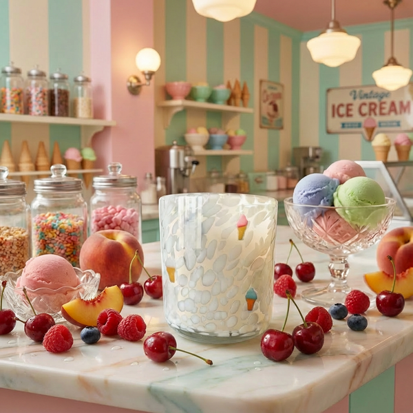 Sherbet Cone Icon 12oz Candle - Lulu Bella Boutique