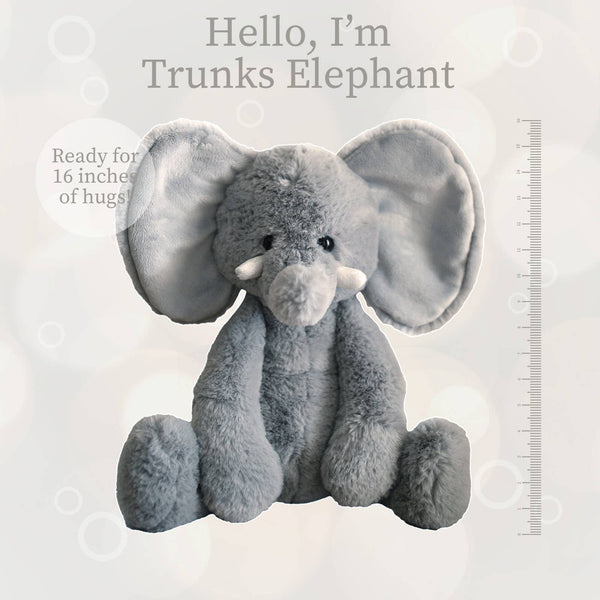 World's Softest Lushees 16" - Elephant Plushie for Kids - Lulu Bella Boutique