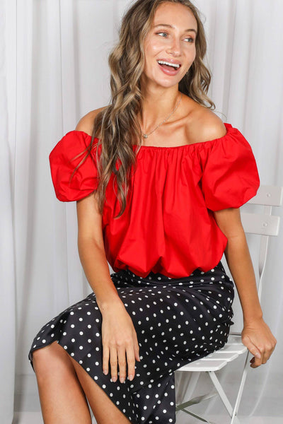 Dot Print Bias Cut Satin Midi Skirt VS51610K: Black / S - Lulu Bella Boutique