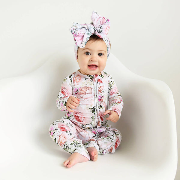 Bamboo Baby Pajama Sleepies Little Baby Ruffle Zip Caroline: 2T