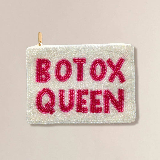 BOTOX QUEEN Message Seed Beaded Mini Pouch Bag - Lulu Bella Boutique