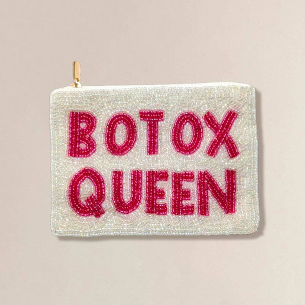 BOTOX QUEEN Message Seed Beaded Mini Pouch Bag - Lulu Bella Boutique