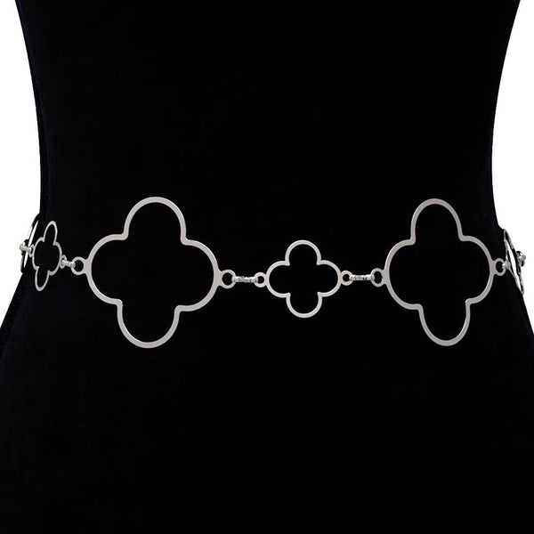 OPEN SHAPE METAL HOOK BELT, JT 20479: GD - Lulu Bella Boutique