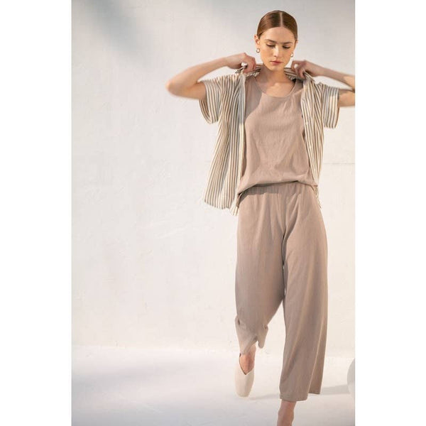 KNIT PANTS: Taupe - Lulu Bella Boutique