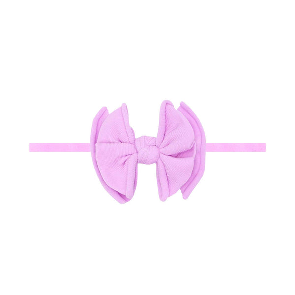 Baby Bling® Baby FAB® Skinny soft nylon bow headband: Sage - Lulu Bella Boutique