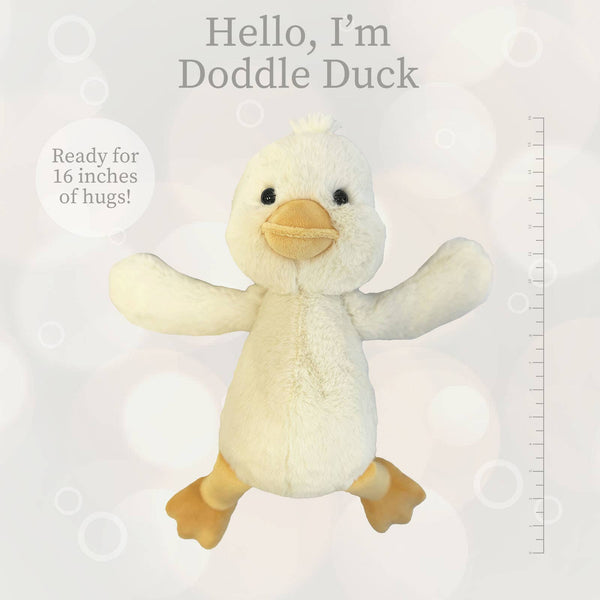 World's Softest 16" Large Lushees Off White Duck Plushie - Lulu Bella Boutique