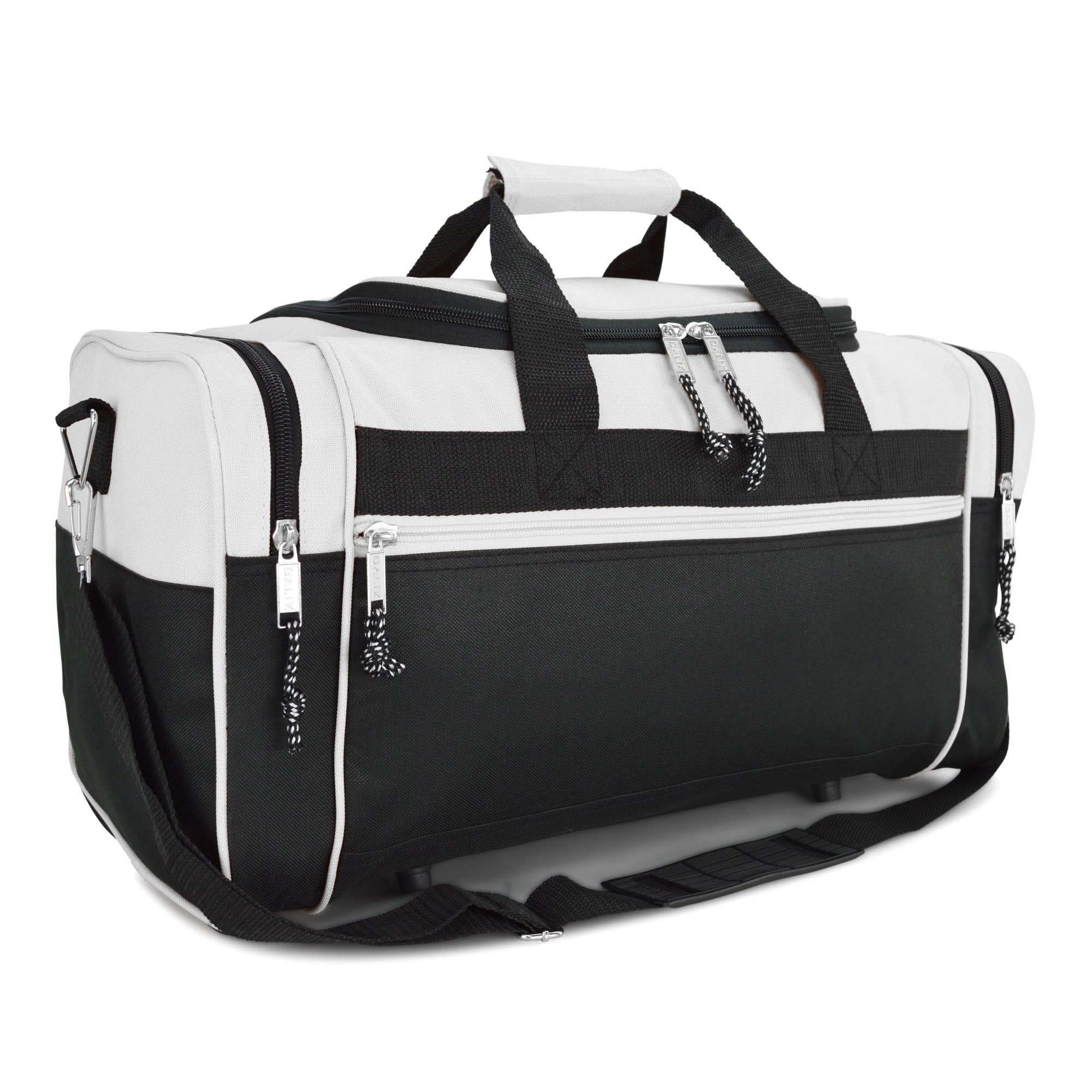 DALIX 21" Blank Sports Duffle Bag Gym Bag Travel Duffel: White - Lulu Bella Boutique