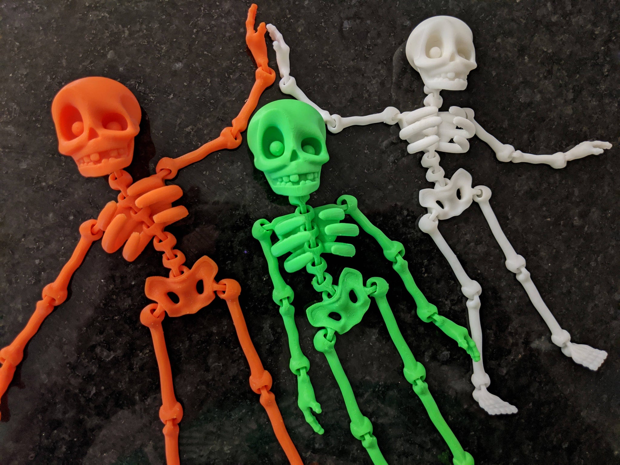 Articulated Skeleton, Halloween Decoration, Halloween Toy: White / Regular - 5" - Lulu Bella Boutique