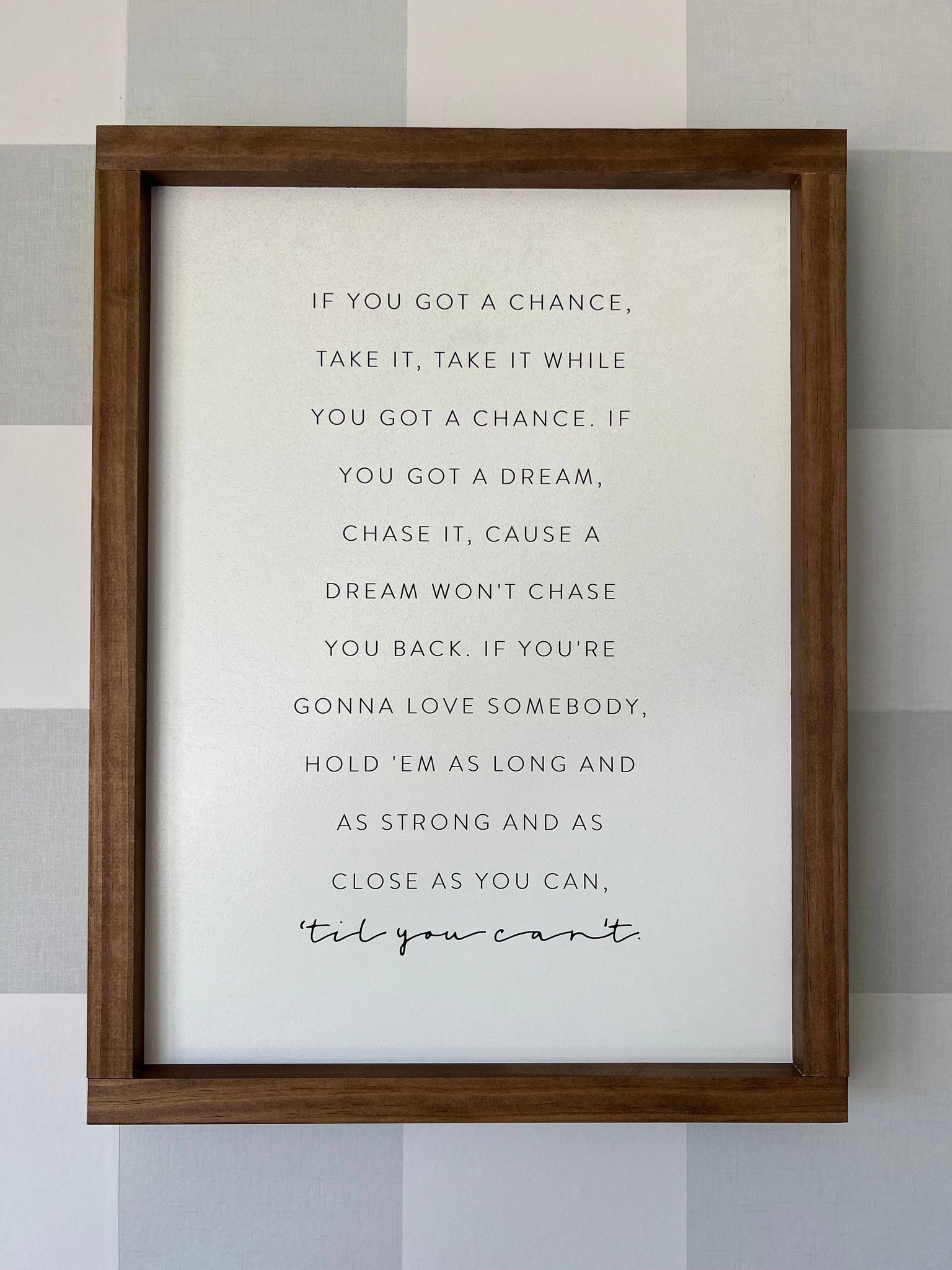 Till You Can't | Wall Art, Wood Sign: Black / Light Oak / 13x17" - Lulu Bella Boutique