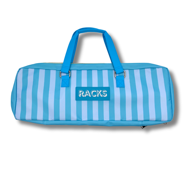 Mahjong Rack Bag  |  Fits 20" Racks + Folded Mat : Stripes- Pink & Red Rack Bag