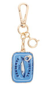Sardine Tin Enamel Bag Charm in Blue - Lulu Bella Boutique