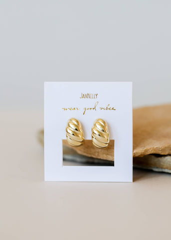 Gold Hoop - Swirl - Earring