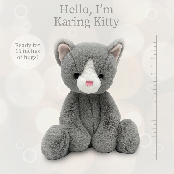 World's Softest Lushee 16 inch - Karing Kitten Gry Plush Toy - Lulu Bella Boutique