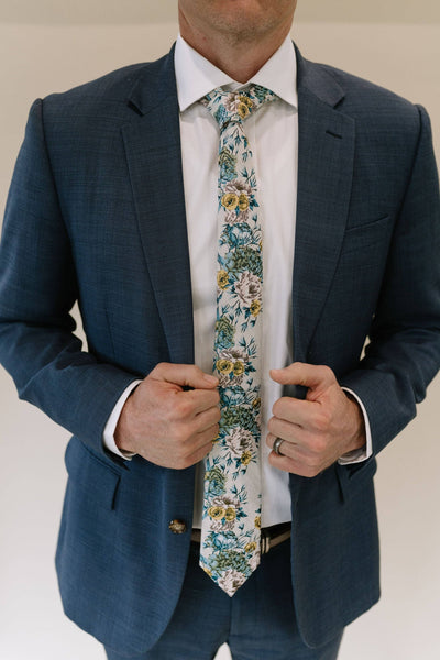 Versailles Floral - Men's Tie: Mens Modern - 2.5" wide x 58" long