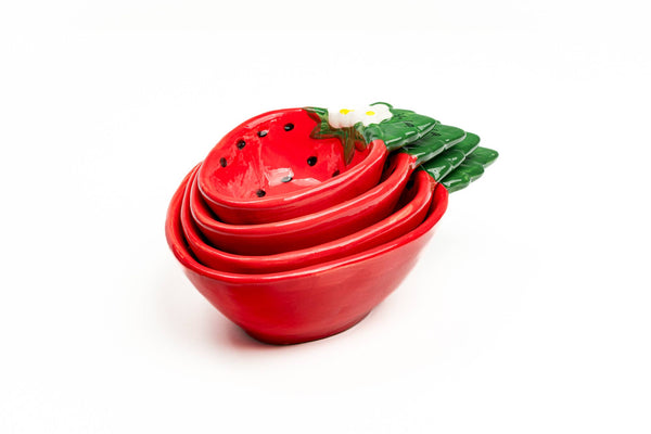 Strawberry Measuring Cups, set of 4 - Lulu Bella Boutique