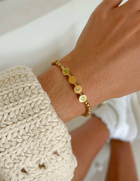 Gold WWJD Letter Bracelet: Small