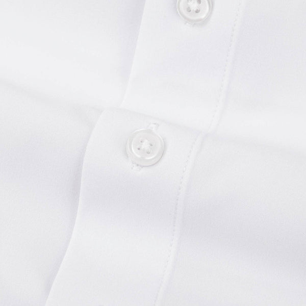 White Hustle Dress Shirt - Long Sleeve: Regular