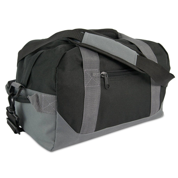 DALIX 14" Small Duffle Bag Two Toned Gym Travel Bag: Red - Lulu Bella Boutique