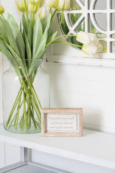 11863 - 7x4 wood sign (TREASURED) Sympathy Bereavement Gifts