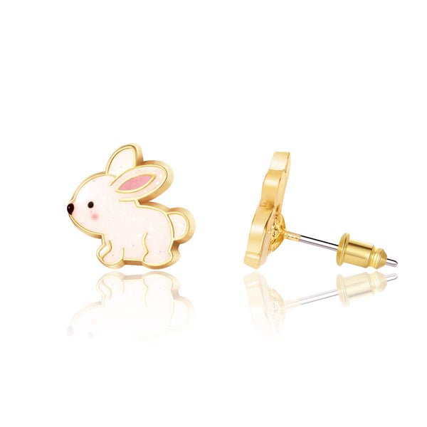 Glitter Rabbit Cutie Stud Earrings