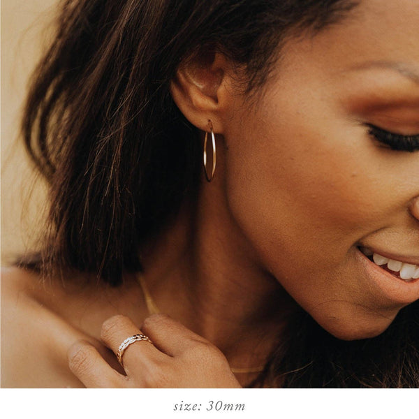 Live In Hoop Earrings: Gold Filled / 20mm